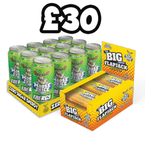 Moose Juice & The Big Protein Flapjack for £30