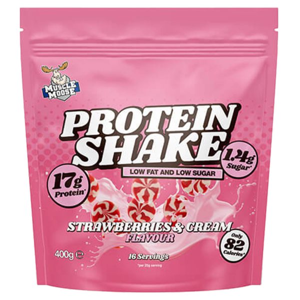 Muscle Moose Protein Shake - Strawberries and Cream 400g